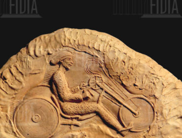 terracotta - particolare medaglia roma